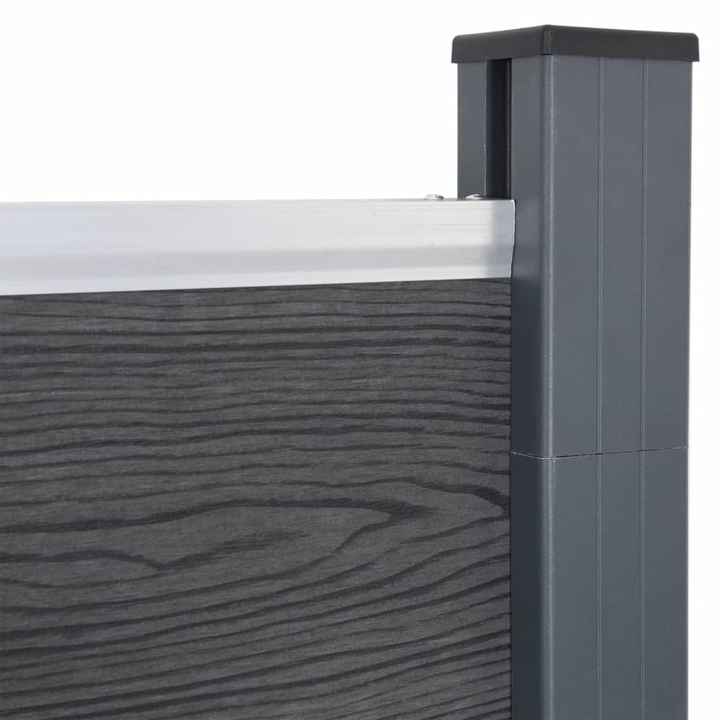 Schuttingpaneelset Hkc Grijs 699 x 186 cm
