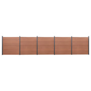Schuttingpaneelset 872x186 cm bruin WPC