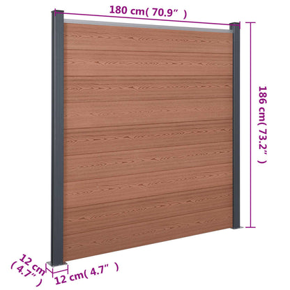 Schuttingpaneelset 872x186 cm HKC bruin 872 x 186 cm Bruin