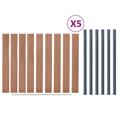 Schuttingpaneelset 872x186 cm HKC bruin 872 x 186 cm Bruin