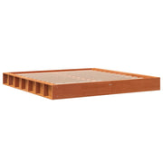 Bedframe massief grenenhout wasbruin 200x200 cm