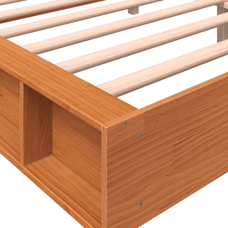 Bedframe Massief Grenenhout Wasbruin 200X200 Cm