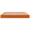 Bedframe zonder matras massief grenenhout wasbruin 180x200 cm