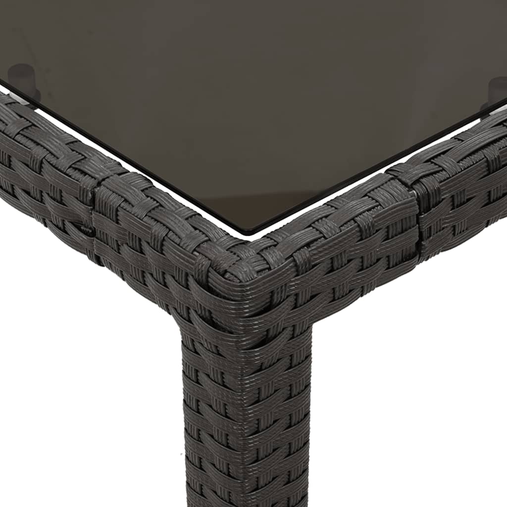 -Delige Tuinset Met Kussens Poly Rattan Zwart en crème 150 cm tafellengte 7