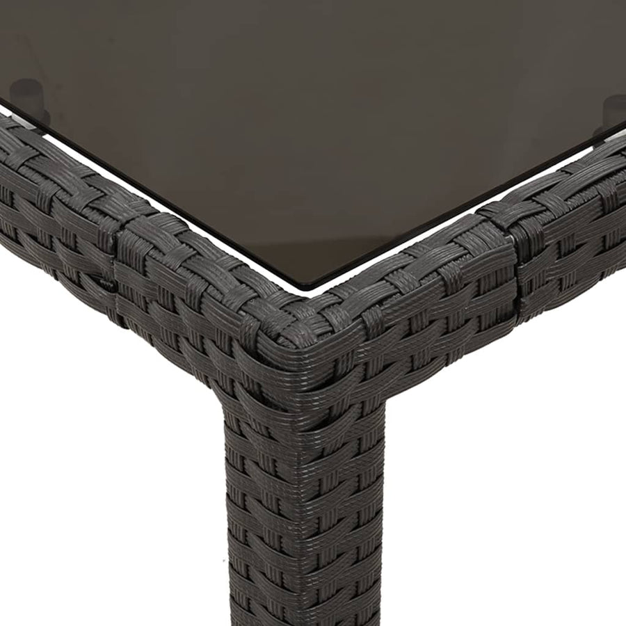 -Delige Tuinset Met Kussens Poly Rattan Zwart 150 cm tafellengte 7