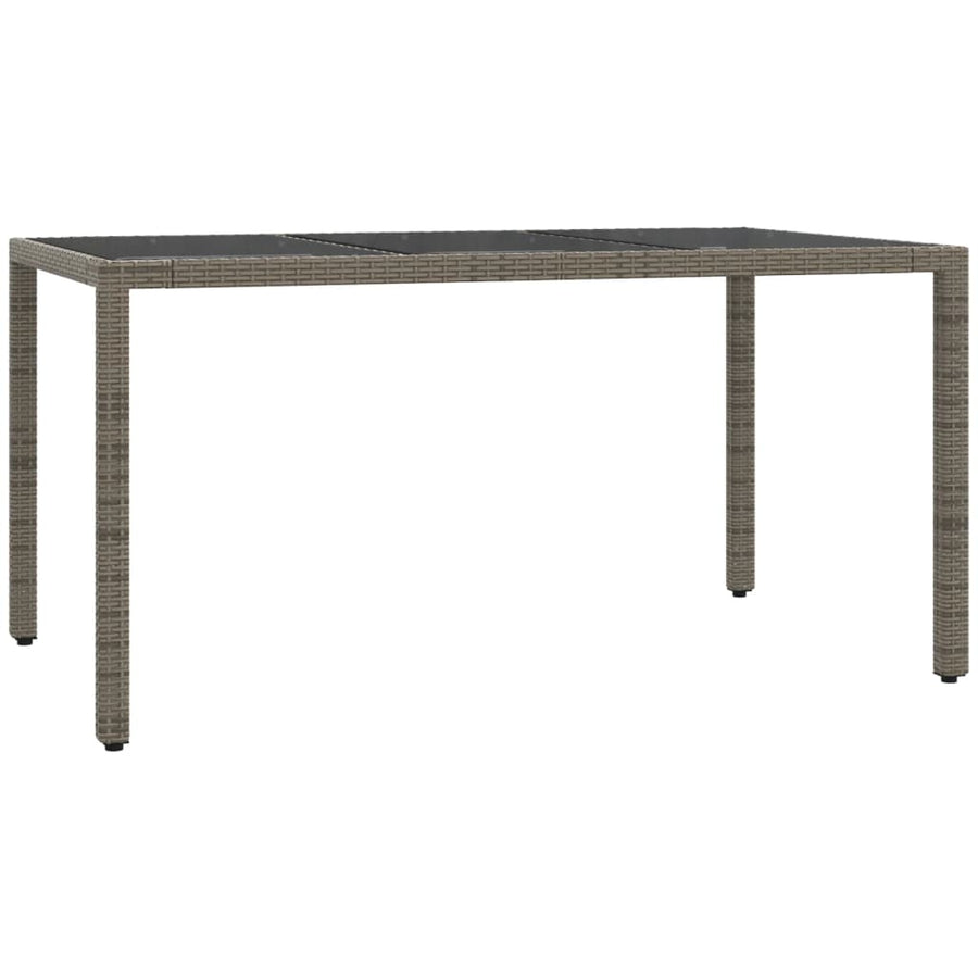 Tuinset met kussens poly rattan 5 150 cm tafellengte Grijs