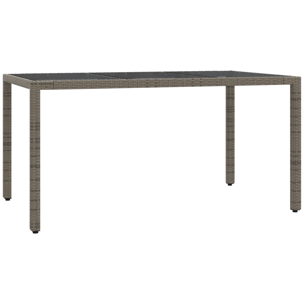 Tuinset met kussens poly rattan 7 150 cm tafellengte Grijs