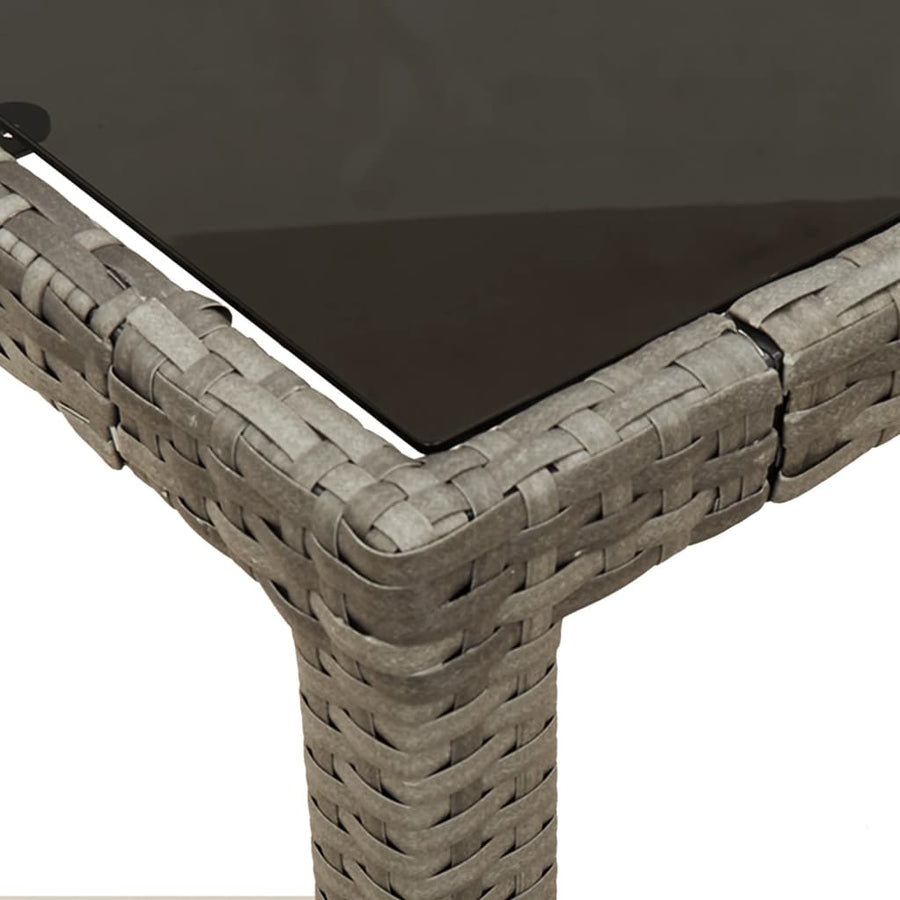 -Delige Tuinset Met Kussens Poly Rattan Grijs 190 cm tafellengte 7