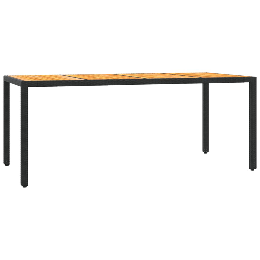 7-Delige Tuinset Met Kussens Poly Rattan 6 190 cm tafellengte Zwart
