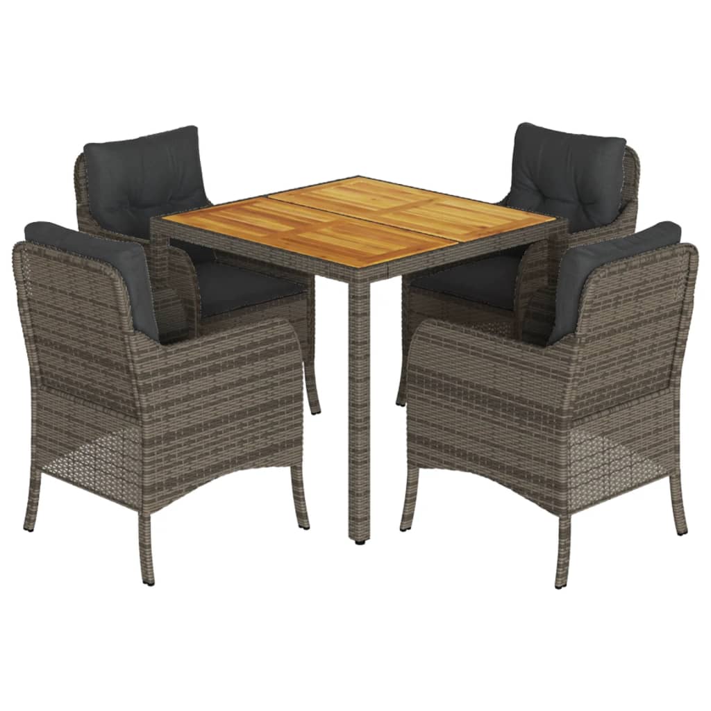 5-Delige Tuinset Met Kussens Poly Rattan 4