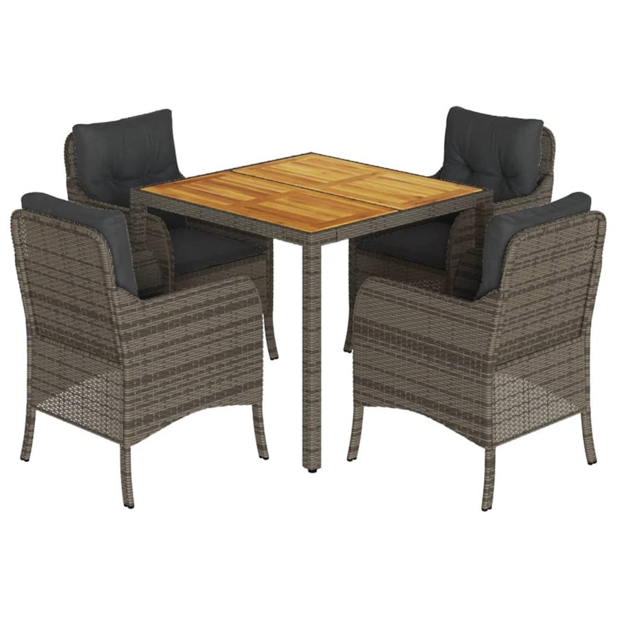 5-Delige Tuinset Met Kussens Poly Rattan 4
