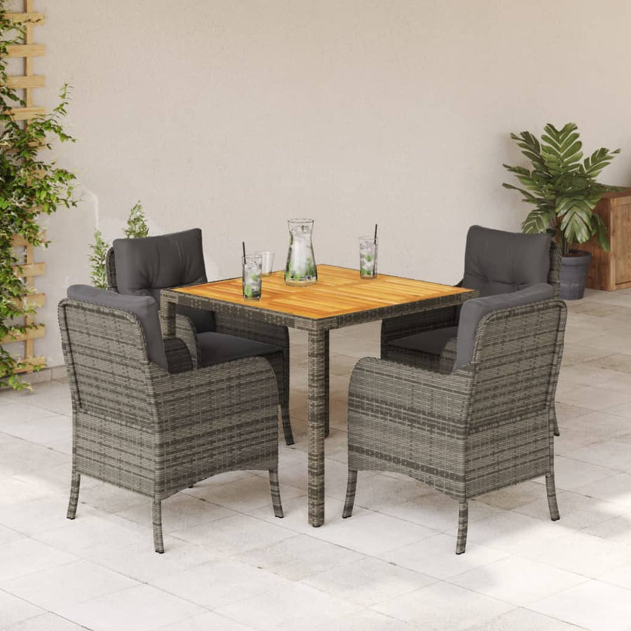 5-Delige Tuinset Met Kussens Poly Rattan 4