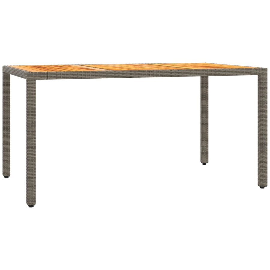 Tuinset met kussens poly rattan 7 150 cm tafellengte Grijs