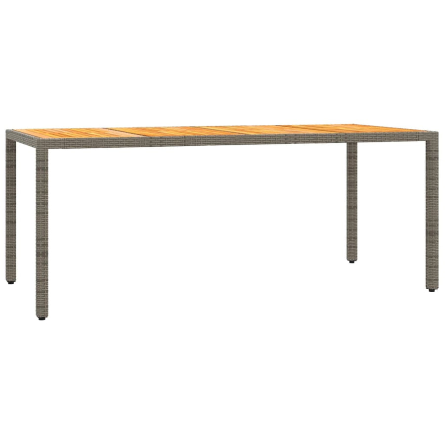 Tuinset met kussens poly rattan 7 190 cm tafellengte Grijs