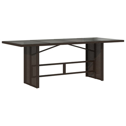 Tuinset met kussens poly rattan 7 Bruin Glas