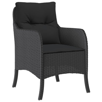 Tuinset poly rattan 9 Zwart Hout