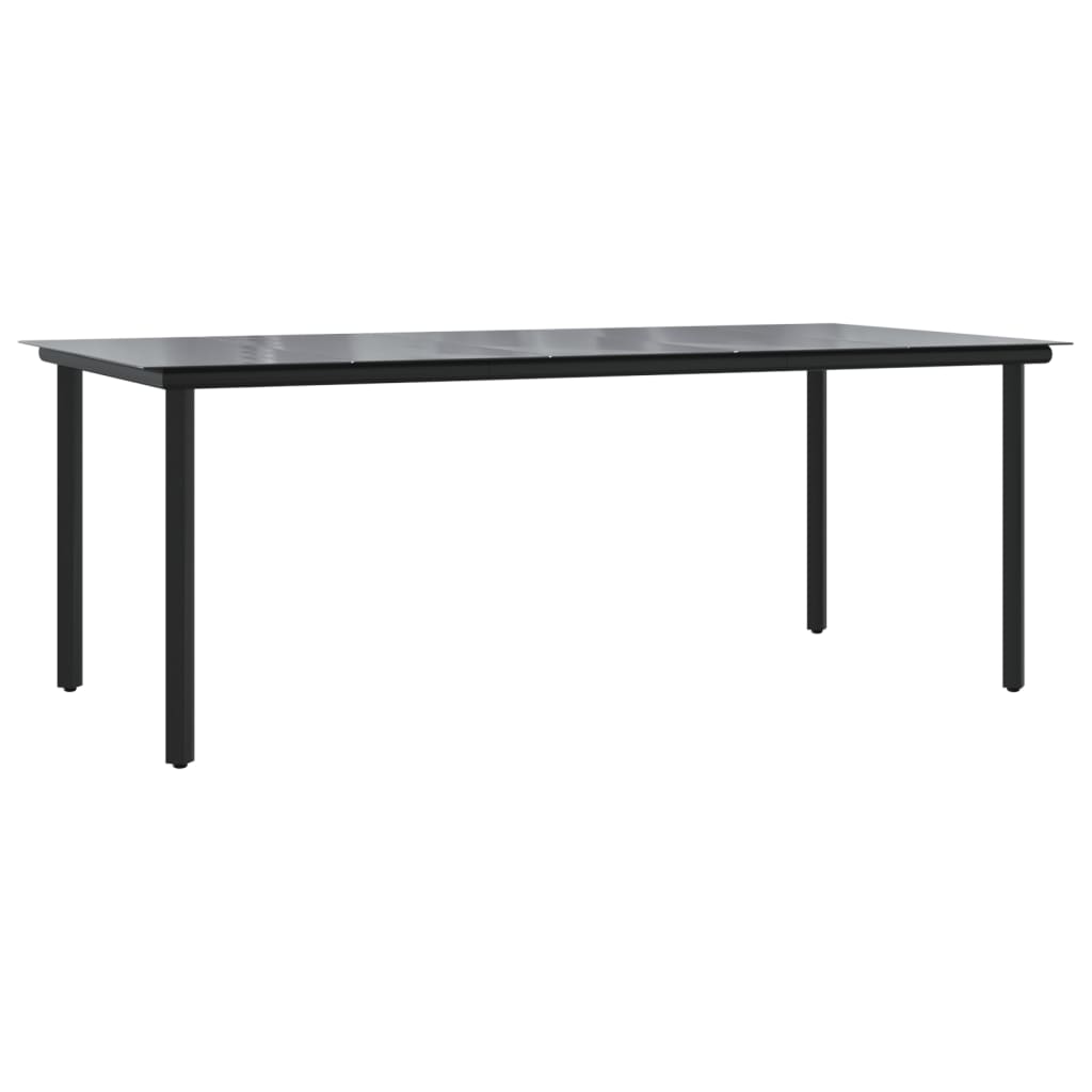 9-Delige Tuinset Poly Rattan Zwart 8 200 cm tafellengte