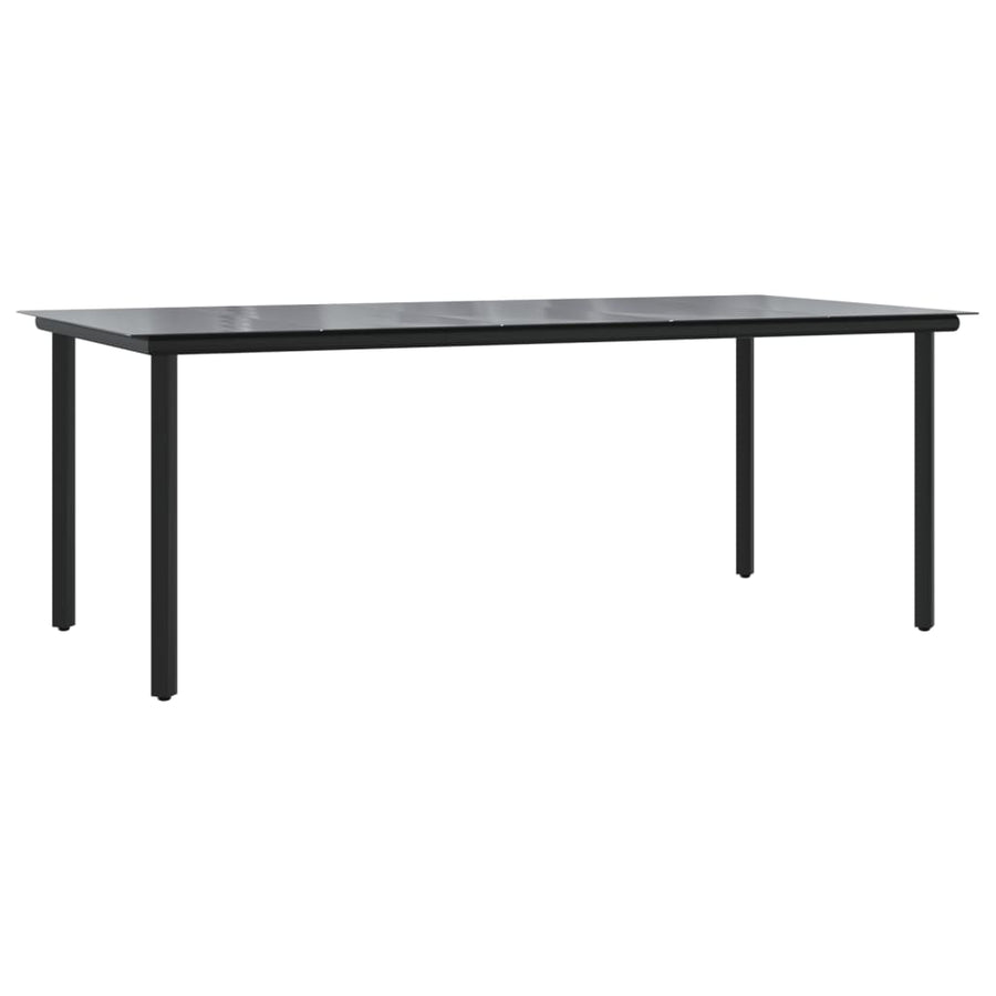 9-Delige Tuinset Poly Rattan Zwart 8 200 cm tafellengte