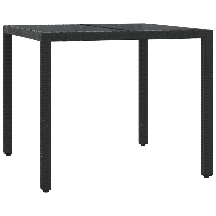 3-Delige Bistroset Met Kussens Poly Rattan 2 90 cm tafellengte Zwart en crème