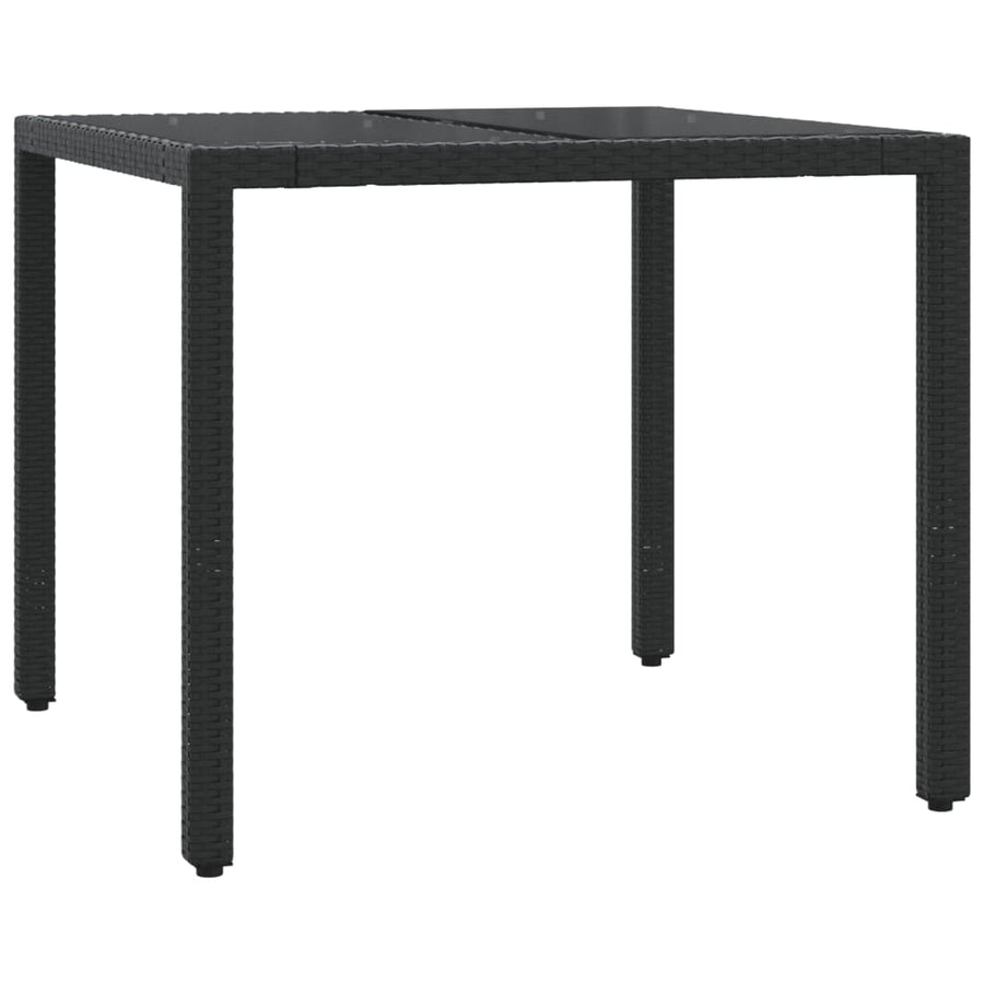 3-Delige Bistroset Met Kussens Poly Rattan 2 90 cm tafellengte Zwart
