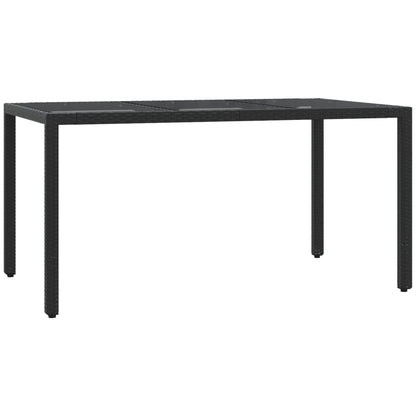 5-Delige Tuinset Met Kussens Poly Rattan 4 90 cm tafellengte Zwart