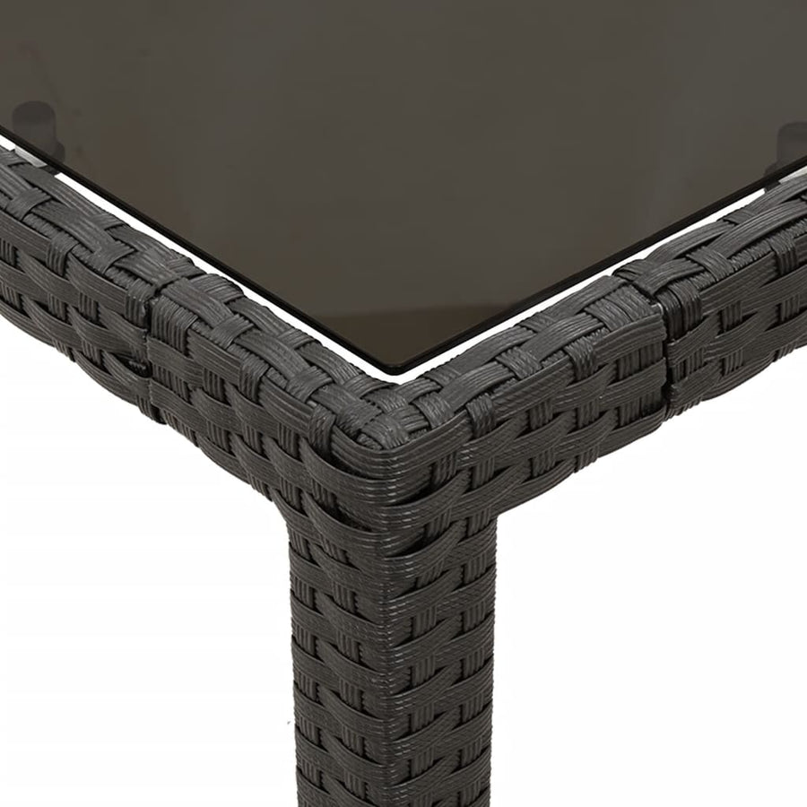 5-Delige Tuinset Met Kussens Poly Rattan Zwart