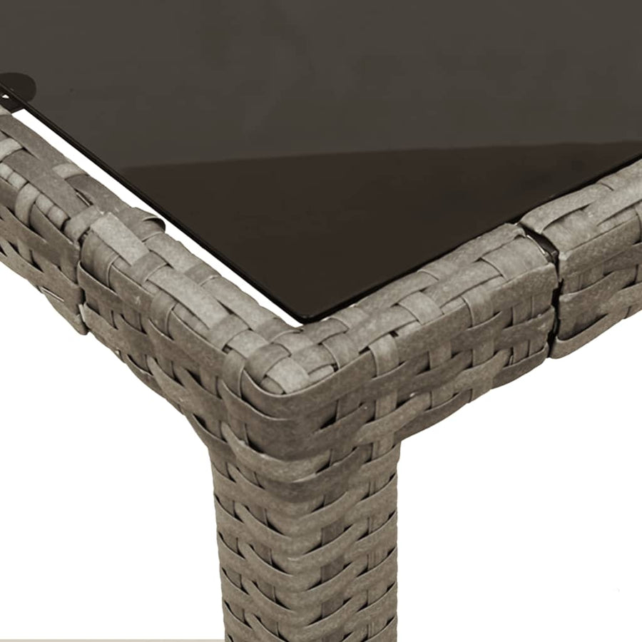 5-Delige Tuinset Met Kussens Poly Rattan Grijs