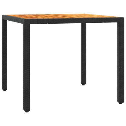 5-Delige Tuinset Met Kussens Poly Rattan Zwart