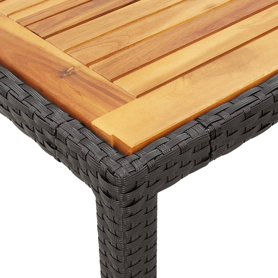 7-Delige Tuinset Met Kussens Poly Rattan 6 190 cm tafellengte Zwart