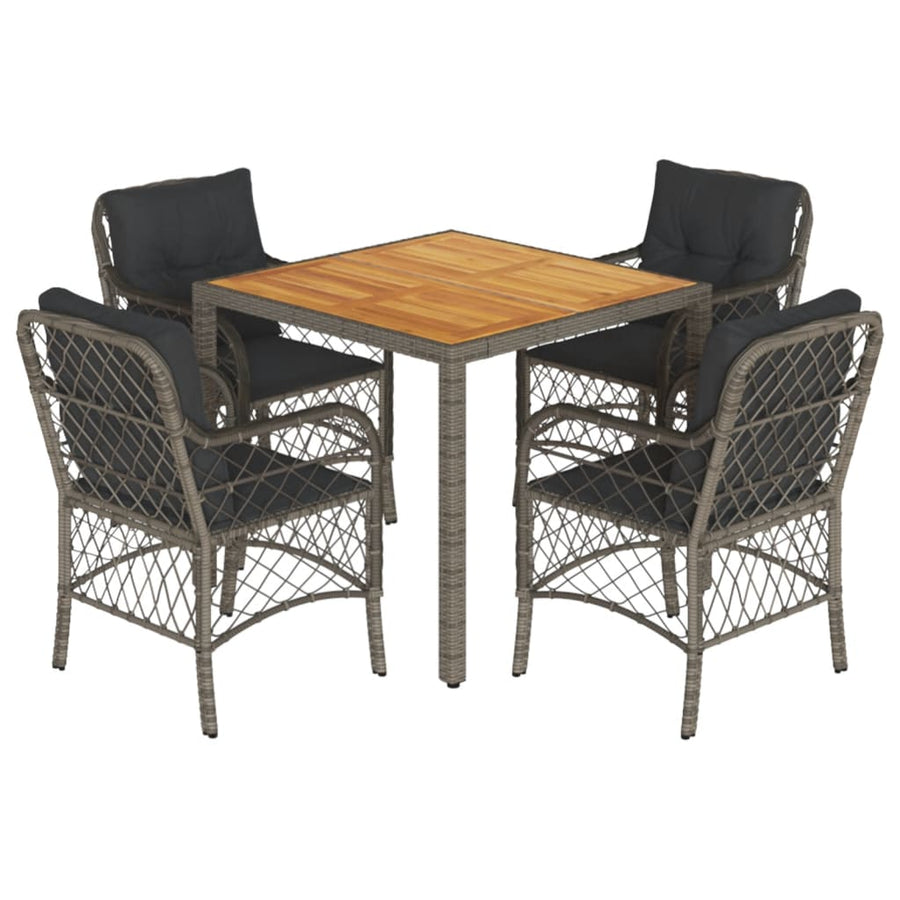5-Delige Tuinset Met Kussens Poly Rattan 4
