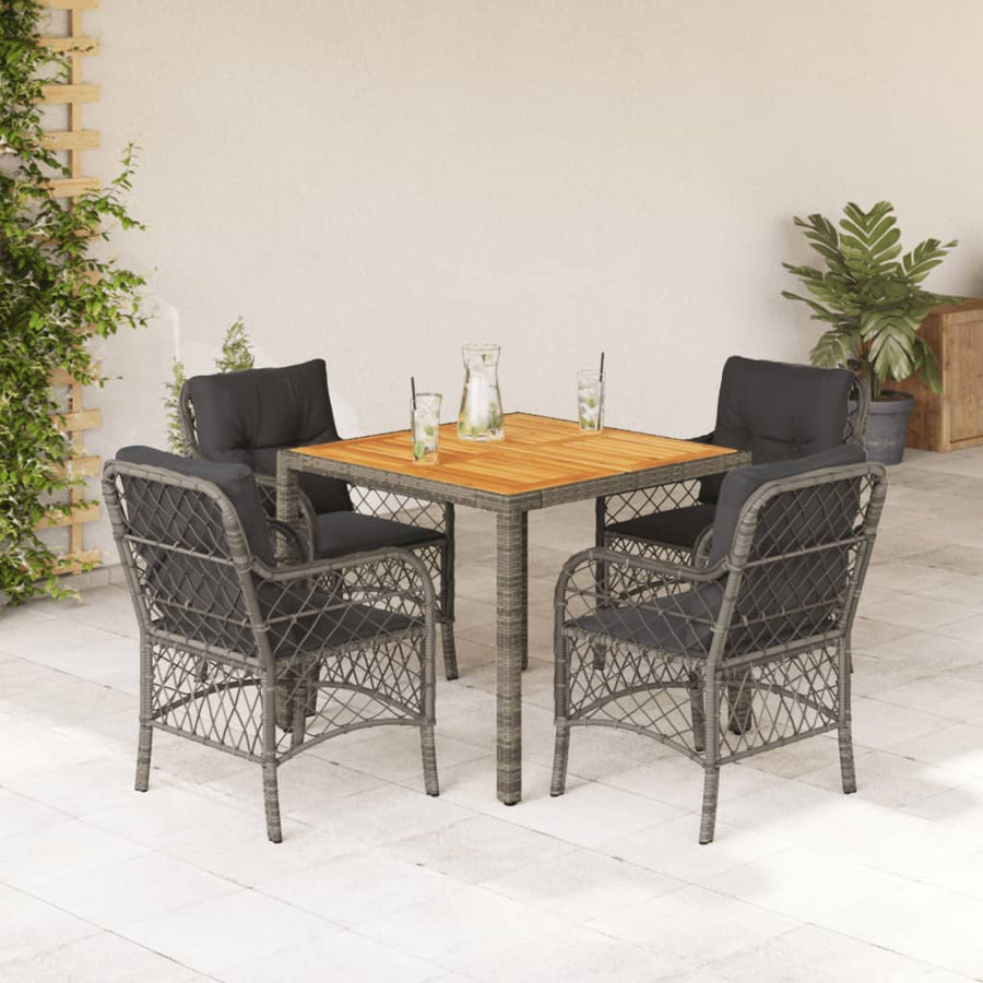 5-Delige Tuinset Met Kussens Poly Rattan 4