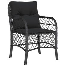 7-Delige Tuinset Met Kussens Poly Rattan Zwart