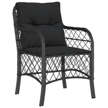7-Delige Tuinset Met Kussens Poly Rattan Zwart