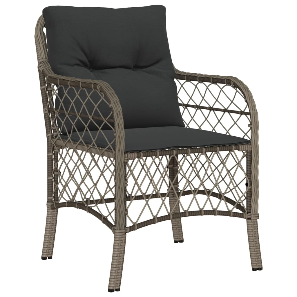 7-Delige Tuinset Met Kussens Poly Rattan Grijs