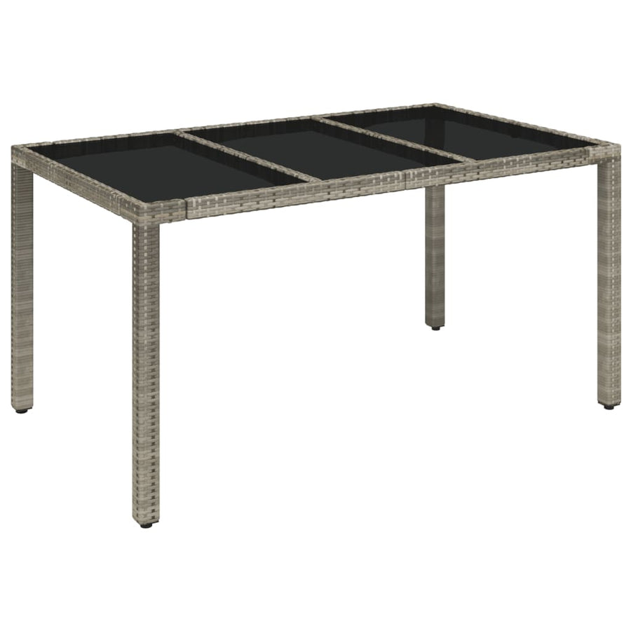 7-Delige Tuinset Met Kussens Poly Rattan Grijs