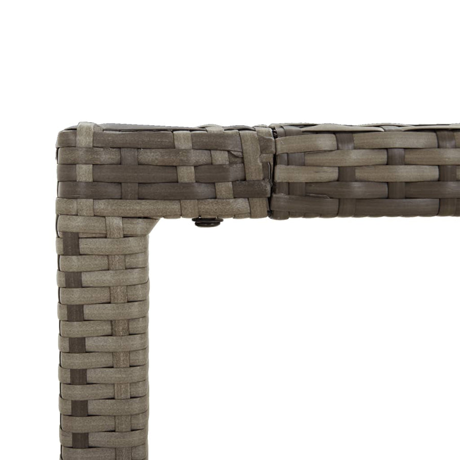 7-Delige Tuinset Met Kussens Poly Rattan Grijs