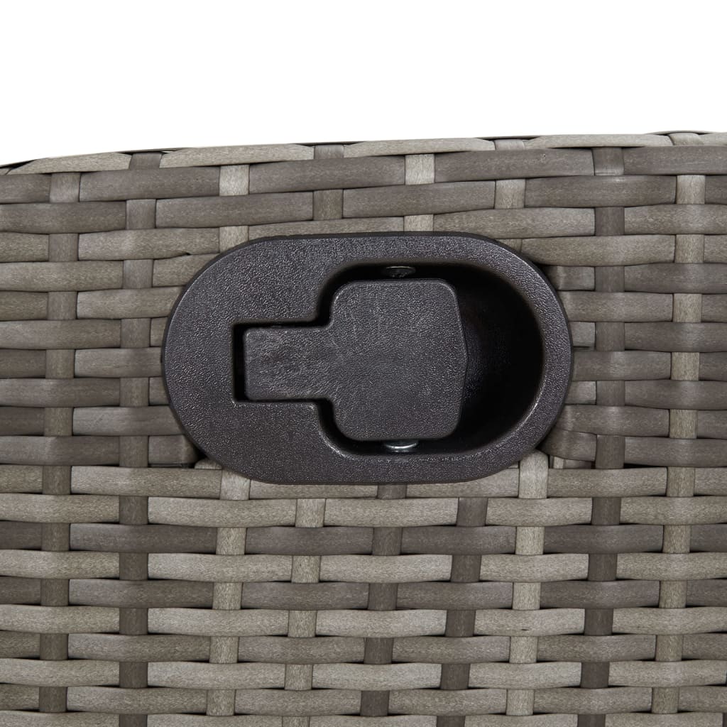 7-Delige Tuinset Met Kussens Poly Rattan Grijs