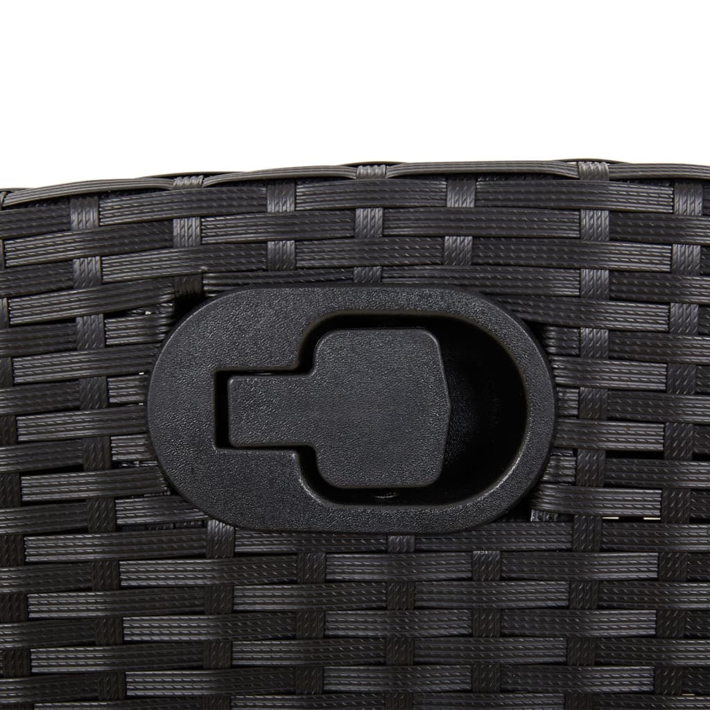 9-Delige Tuinset Poly Rattan Zwart En Crème 8 190 cm tafellengte