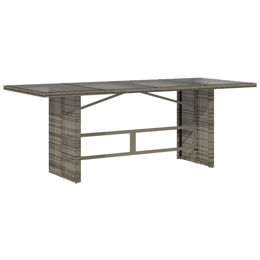 Tuinset met kussens poly rattan 7 Grijs Zonder voetensteun