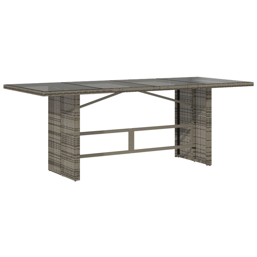 -Delige Tuinset Met Kussens Poly Rattan Grijs Zonder voetensteun 9