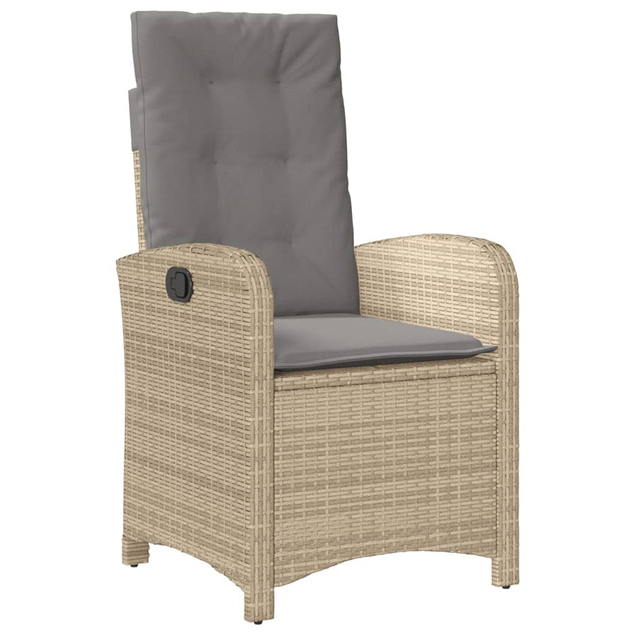 -Delige Tuinset Met Kussens Poly Rattan 9 Gemengd beige Zonder voetensteun