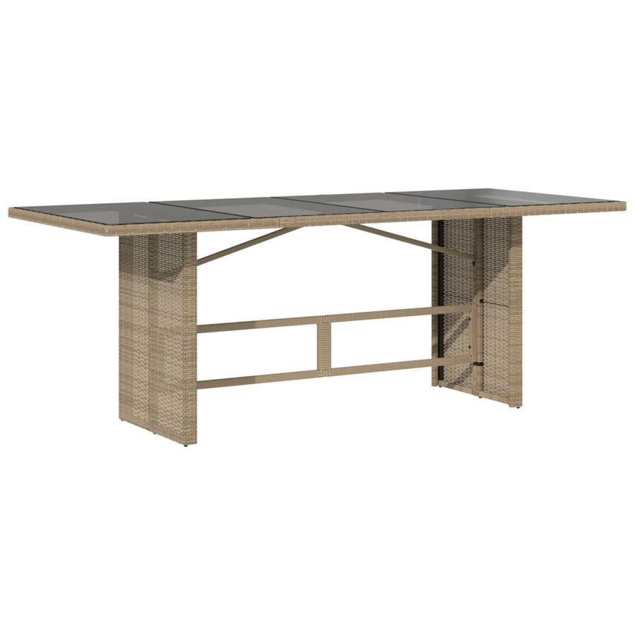 -Delige Tuinset Met Kussens Poly Rattan 9 Gemengd beige Zonder voetensteun