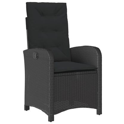 Tuinset poly rattan 9 Zwart Zonder voetensteun