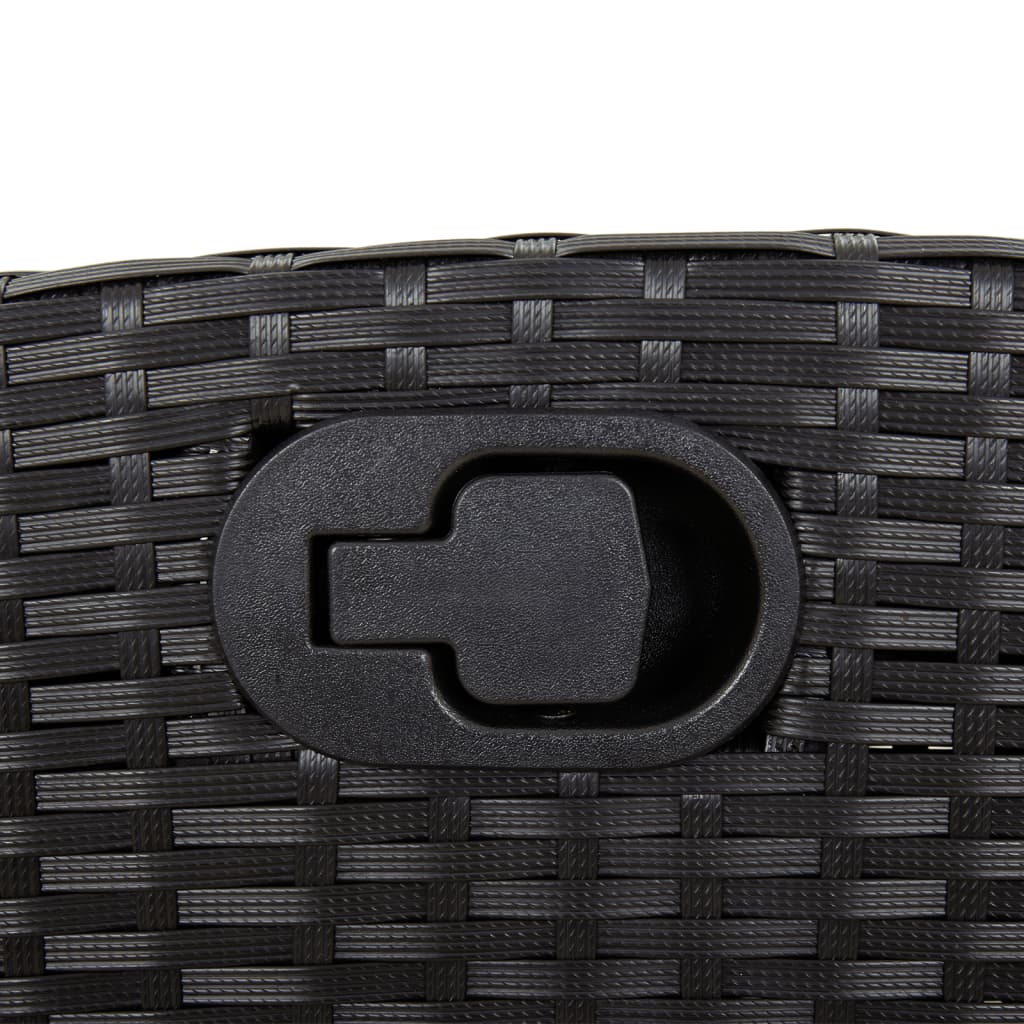 Tuinset poly rattan 9 Zwart Zonder voetensteun