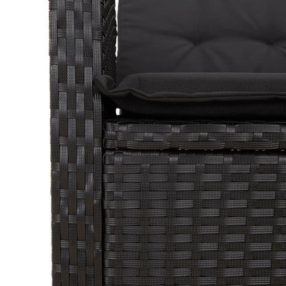 Tuinset poly rattan 9 Zwart Zonder voetensteun