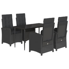 5-Delige Tuinset Met Kussens Poly Rattan Zwart