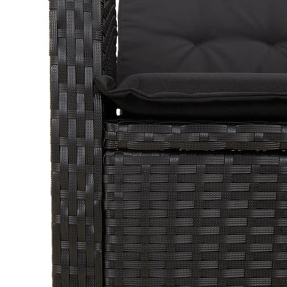 9-Delige Tuinset Poly Rattan Zwart 8 200 cm tafellengte