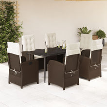 7-Delige Tuinset Met Kussens Poly Rattan Bruin