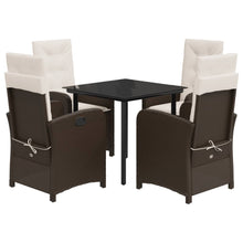 5-Delige Tuinset Met Kussens Poly Rattan Bruin