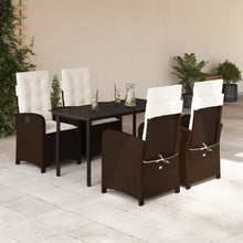 5-Delige Tuinset Met Kussens Poly Rattan Bruin